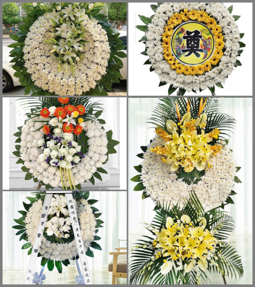 湖北黄冈市黄梅县蔡山镇胡四房村花圈速递